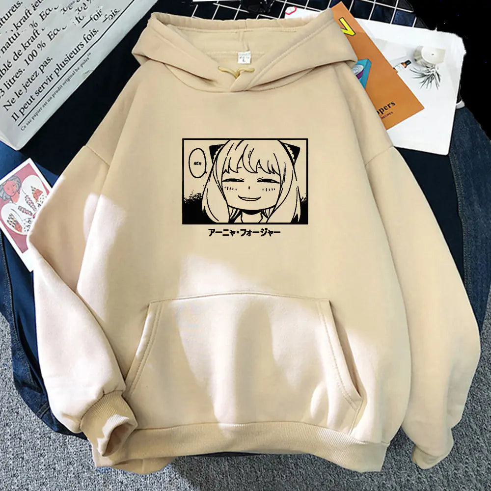 Harajuku Spy Family Anya Complacent Print Sweater
