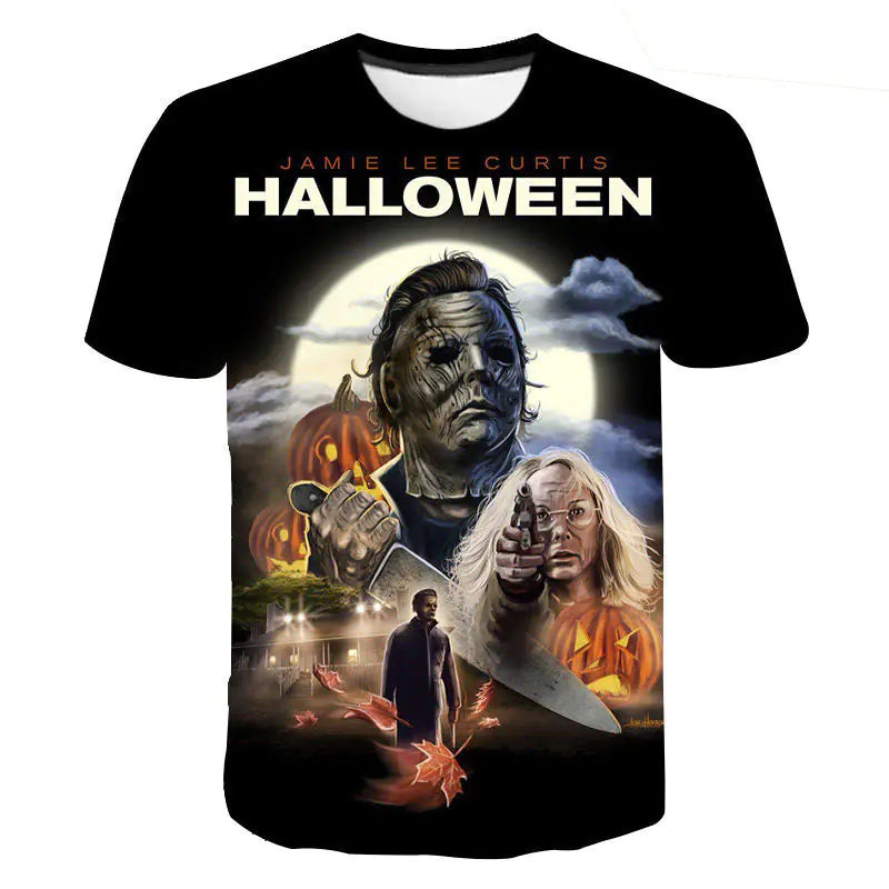 Horror Christmas Hip Hop Scene Men's Polyester T-Shirt