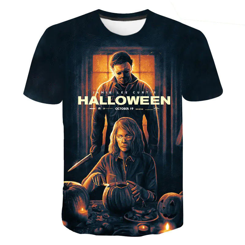 Horror Christmas Hip Hop Scene Men's Polyester T-Shirt