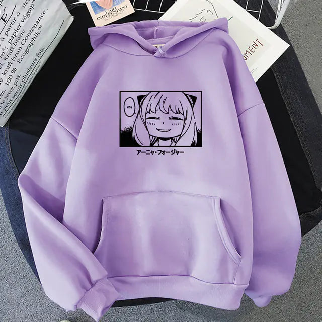 Harajuku Spy Family Anya Complacent Print Sweater
