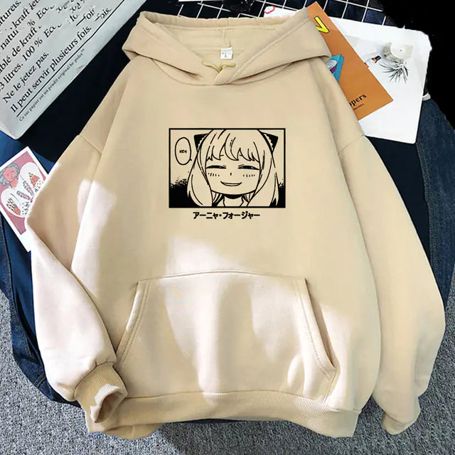 Harajuku Spy Family Anya Complacent Print Sweater