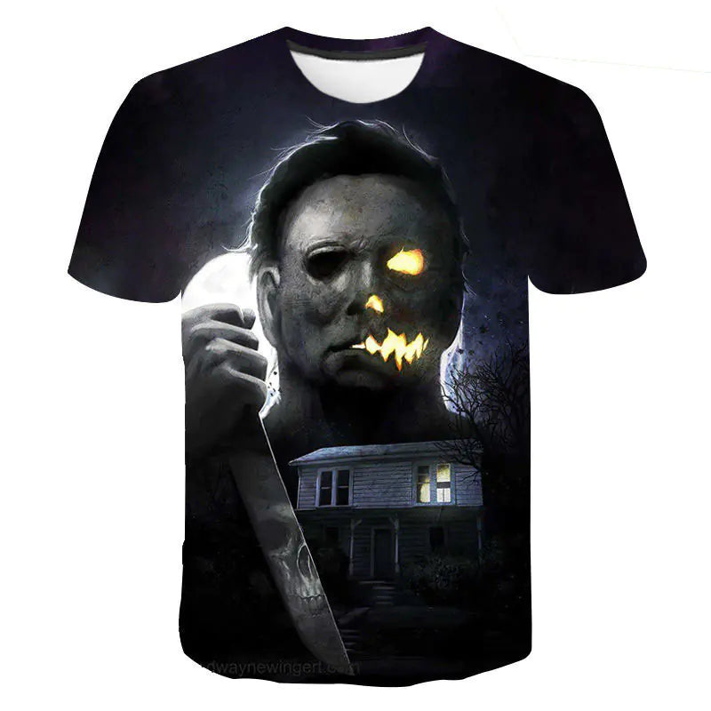 Horror Christmas Hip Hop Scene Men's Polyester T-Shirt