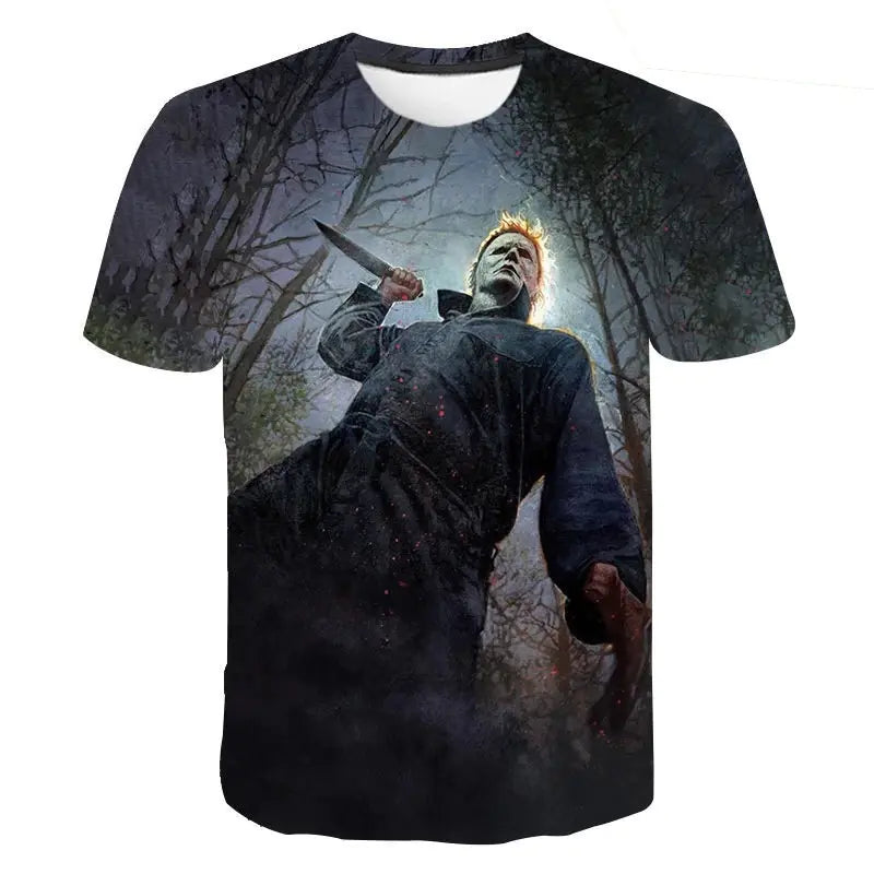 Horror Christmas Hip Hop Scene Men's Polyester T-Shirt