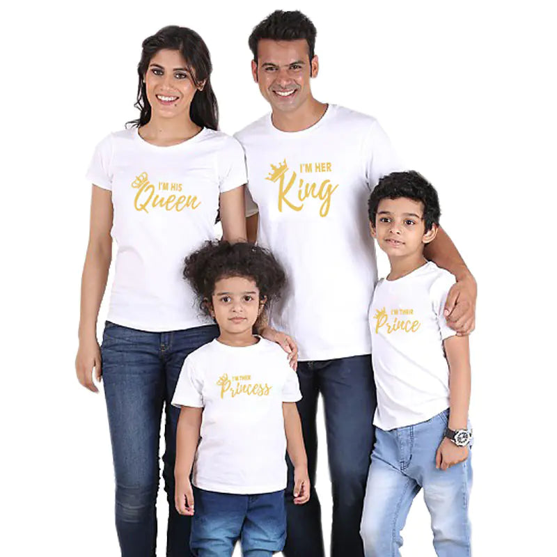 Crown King Family Summer Short-Sleeve T-Shirt Set
