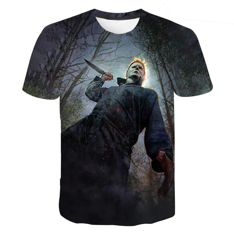 Horror Christmas Hip Hop Scene Men's Polyester T-Shirt