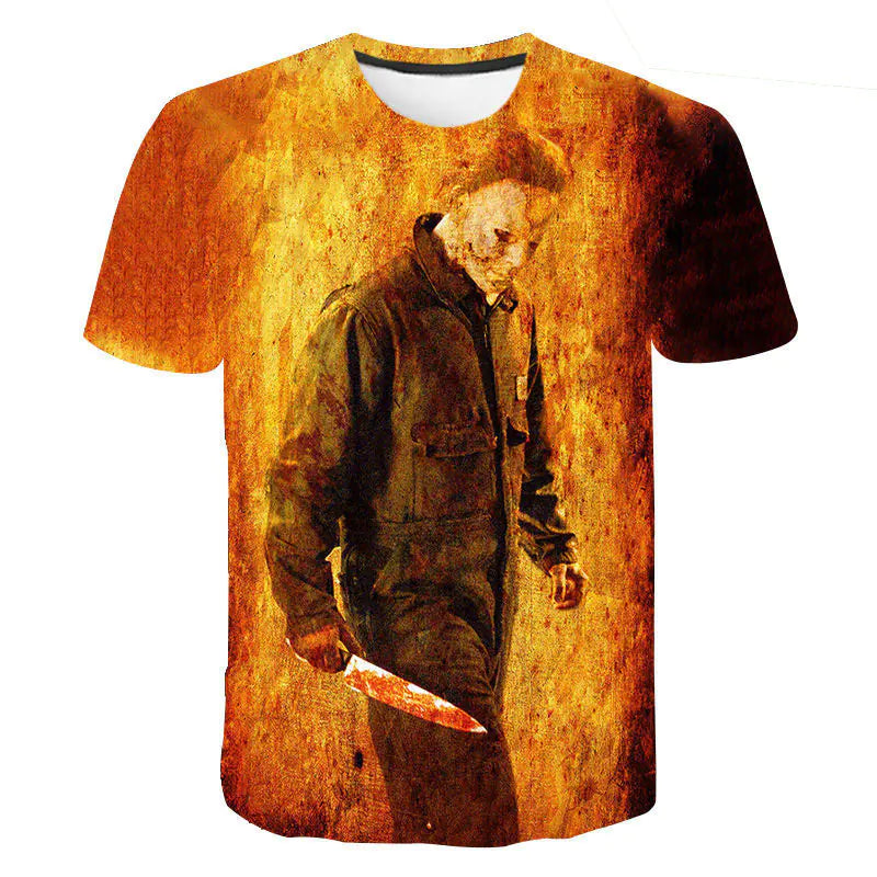 Horror Christmas Hip Hop Scene Men's Polyester T-Shirt